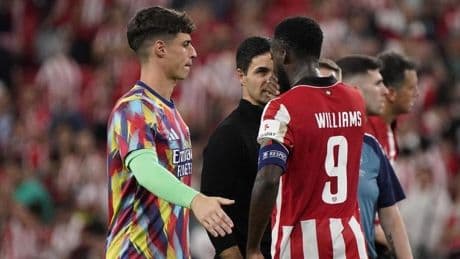 Arteta se deshace en elogios a San Mamés: «Uno de los mejores campos en los que he jugado»