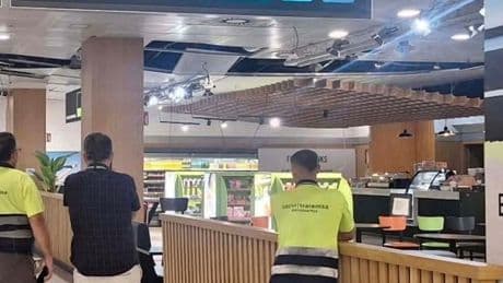 Strong earthquake hits southern Spain causing roof collapse at airport