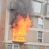 Moment raging inferno engulfs block of flats after overcharged e-bike battery bursts into flames
