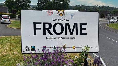 Road sign welcoming people to town moved to a different town 10 miles away