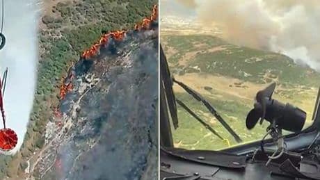 İzmir Foça'da makilik alanda yangını