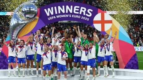 England hold nerve in penalty shootout to win Women's Euros again