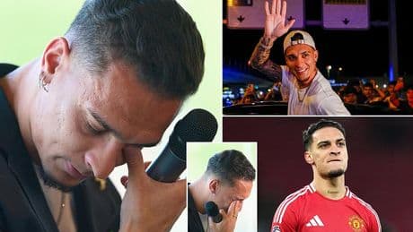 Antony breaks down in tears at Real Betis presentation as he lays bare the bleak reality of Man United's bomb squad: 'Only I know how difficult it was'