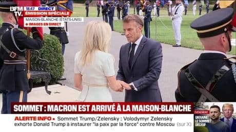 Sommet avec Donald Trump: le président de la République Emmanuel Macron est arrivé à la Maison-Blanche