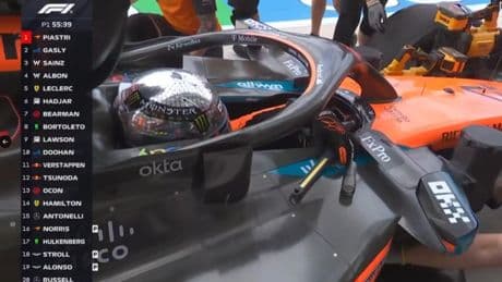 El surrealista motivo por el que Lando Norris tuvo que parar en boxes en el GP de Miami: tenía dos linternas dentro de su McLaren