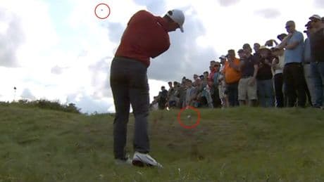 Baffled Rory McIlroy hits TWO balls with ONE shot in incredible never-seen-before incident at The Open