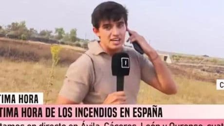 Persigue y amenaza con un bate a un reportero de Telecinco que informaba de los incendios en Cáceres