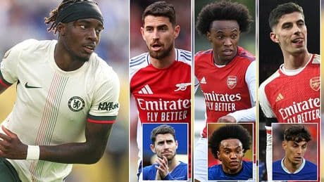 Noni Madueke is set to be the SIXTH Chelsea player to join Arsenal in just seven years - after raking in £142m for their cast-offs will the Blues be laughing to the bank again?