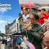 Na regen komt zonneschijn: 400 trompettisten trotseren de buien op de Gentse Feesten, gezellige drukte nu de zon weer schijnt