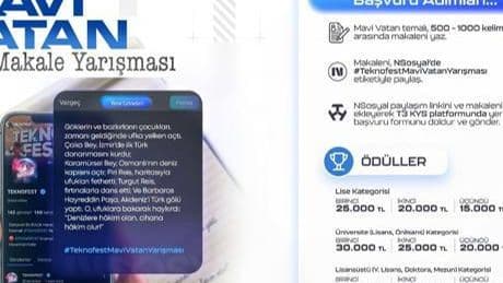 Mavi Vatan Makale Yarışması başvuruları devam ediyor