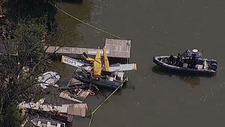 Teenage boy dies after plane crashes into Ontario lake, hitting dock
