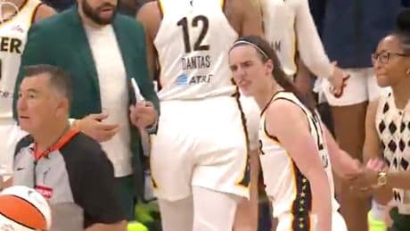 Caitlin Clark has to be held back in heated moment with ref: ‘Grow up’