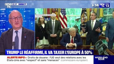 Droits de douane: Philippe Étienne, ancien ambassadeur de France aux États-Unis, juge que la réaction de l'Europe "est très mesurée"