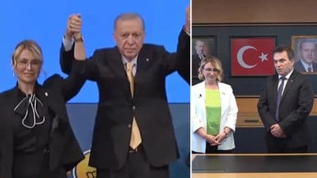İlk icraatı bu oldu! AKP'ye geçer geçmez makam odasına Erdoğan portresi astı