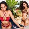 Romeo Beckham's ex Kim Turnbull sets pulses racing in an array of bikinis for Agent Provocateur campaign after speaking out on rumours and lies