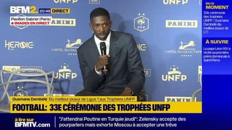 Ousmane Dembélé élu meilleur joueur de Ligue 1 aux Trophées UNFP