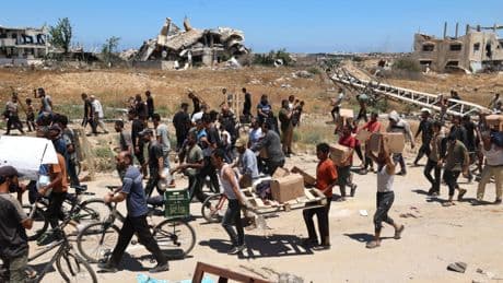 Israeli attacks kill dozens in Gaza as more gunfire reported near US aid centre