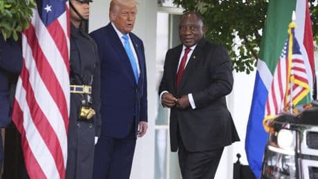 Trump confronts South Africa's Ramaphosa with false claims of white genocide