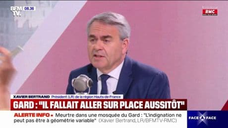 Meurtre dans une mosquée du Gard: Xavier Bertrand (LR) dénonce les politiques qui font "l'amalgame entre les islamistes (...) et nos compatriotes musulmans"
