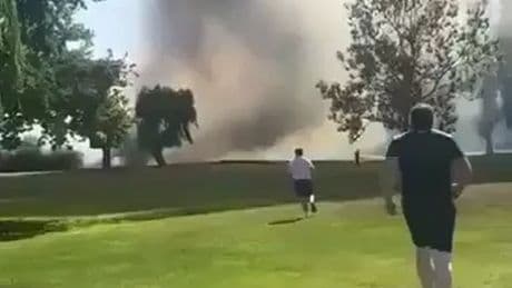 Southend plane crash: Golfers rush to distressing scene after huge explosion