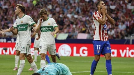 (1-1). El Atlético no arranca, frustrante empate ante el Elche en el Metropolitano