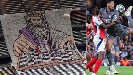 Real Madrid fans to display bizarre chess tifo against Arsenal - with seven-word message to inspire a comeback at the Bernabeu