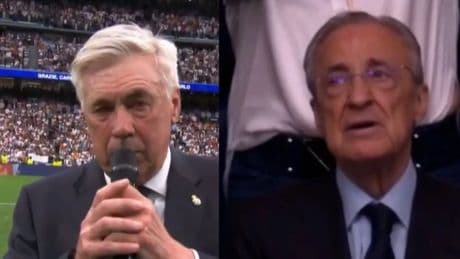 Florentino rompe a llorar durante el discurso de un Ancelotti emocionado: &quot;No puedo olvidar cada día&quot;