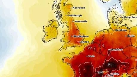 UK weather maps show 25C temperature spike after Met Office heatwave warning