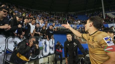 La afición de la Real Sociedad, la sexta que menos ha viajado con su equipo en LaLiga