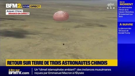 Chine: les trois astronautes de la mission Shenzhou-19 de retour sur Terre