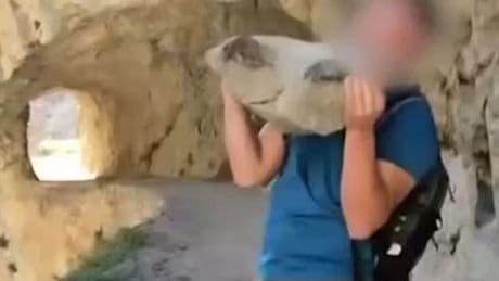 Tourist faces £168,000 fine after launching huge rock from a clifftop into a gorge at popular Spanish beauty spot