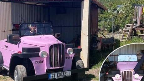 15 günde tamamladı! Çapa motoruyla nostaljik otomobil yaptı