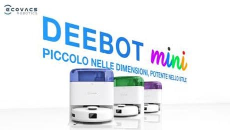 Comunicato Stampa: ECOVACS lancia DEEBOT mini, un concentrato di potenza compatto, silenzioso e colorato