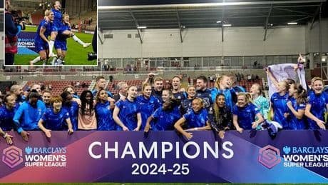 Man United 0-1 Chelsea: Blues clinch record sixth consecutive Women's Super League title as Lucy Bronze's late header secures victory