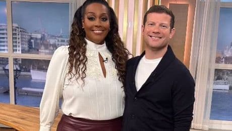 Alison Hammond returns to This Morning in faux leather Monsoon midi skirt that cinches her waist