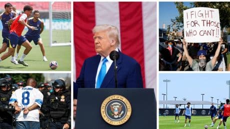 Trump 'juega' para el PSG en su partido ante el Atlético de Madrid