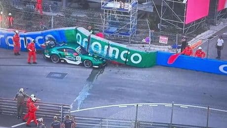 Monaco GP barrier malfunctions as car gets stuck underneath in scary incident