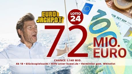 Eurojackpot steigt weiter: Jetzt winken sogar 72 Millionen im Jackpot
