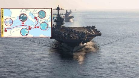 La portaerei americana Ford naviga intorno all?Italia, il messaggio alla flotta russa (ma con qualche problema a bordo)