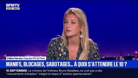 Blocages du 10 septembre: "Ce qui est terrible, c'est que les gens n'ont plus que la manifestation et la mobilisation dans la rue pour s'exprimer", observe Céline Hervieu, députée (PS)