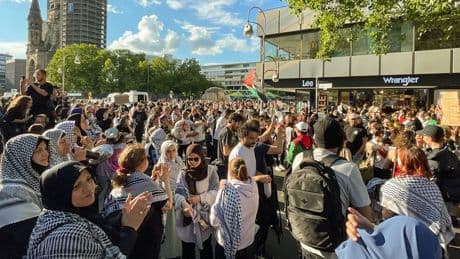 Mit einer Fahnenstange - Polizist bei Israel-Hass-Demo verletzt