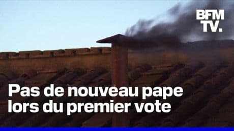 Conclave: la fumée noire s'échappe de la cheminée pour le premier vote