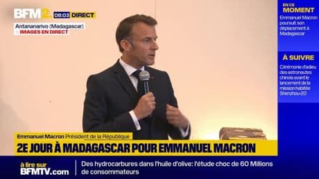 Emmanuel Macron aborde le "chemin de restitution" de biens culturels à Madagascar
