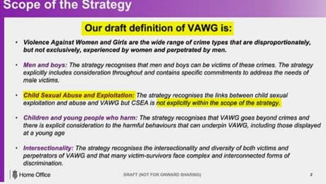 'Alarm' over exclusion of child sexual exploitation from strategy to tackle violence against women and girls