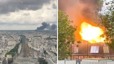 Paris fire latest as smoke seen for miles after 'explosions'