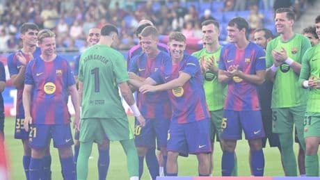 El 1x1 del Barça ante el Como al descanso