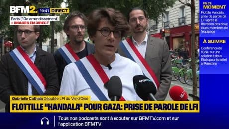 Flottille "Handala": la députée (LFI) Gabrielle Cathala indique que l'équipage a été "kidnappé" par Israël