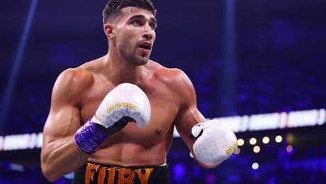 Tommy Fury vows to knock 'scared' Jake Paul 'spark out' after scrappy comeback win
