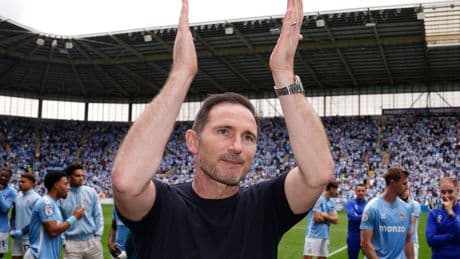 Frank Lampard’s three-word message to Coventry players before Championship play-off second leg