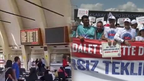 Memurlar iş bıraktı: Bazı şehirlerde tren seferleri durdu